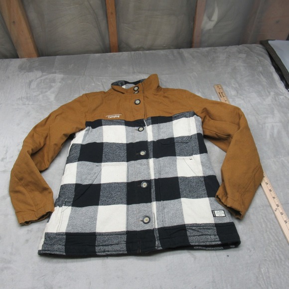 Kavu Jackets & Blazers - KAVU Jacket Women Medium Brown Plaid Insulated Quilt Lined Canvas Highland‎ Rain